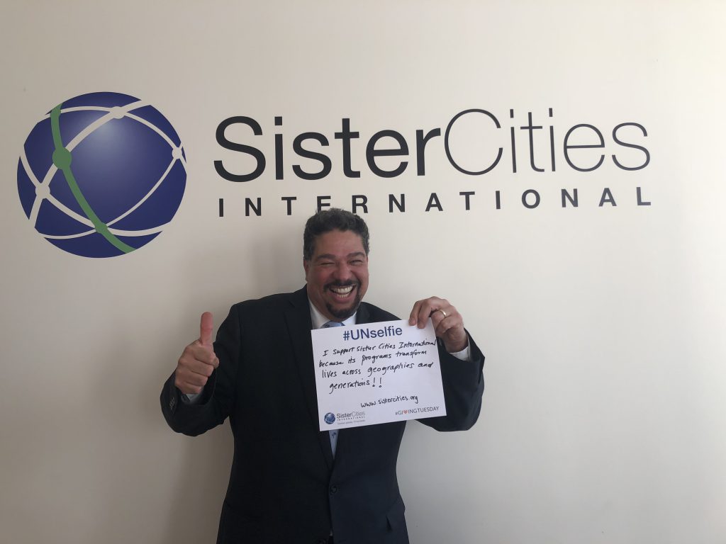 Sister Cities International CEO Roger-Mark De Souza shares his UNselfie for Giving Tuesday